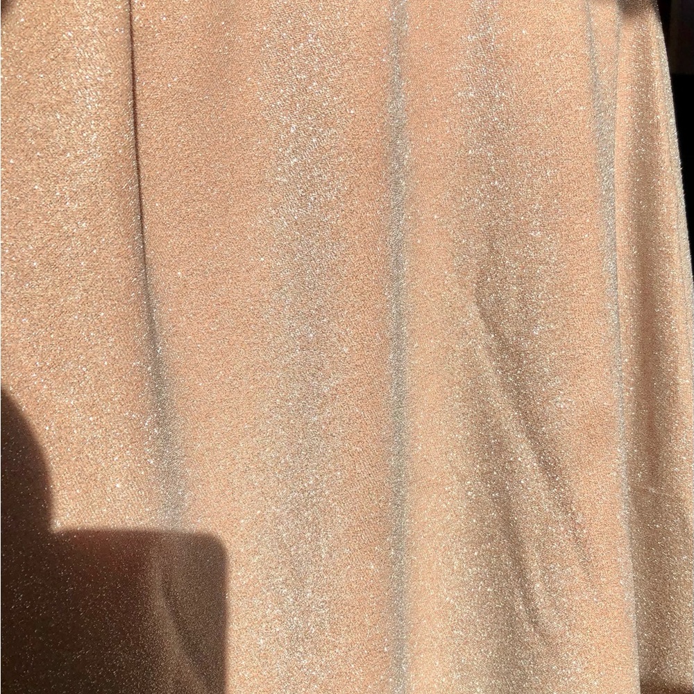Nude sparkling long sleeve dress from Serra size Large. Never worn just washed. - Picture 4 of 8